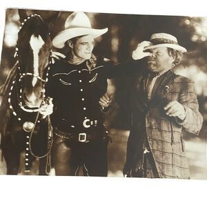 Ephemera lot of 3 old sepia 11X14‎ photo prints western actors films Hollywood